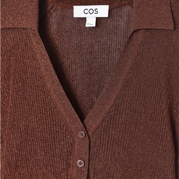 COS Brown Metallic Ribbed Knit Top - Picture 6 of 6